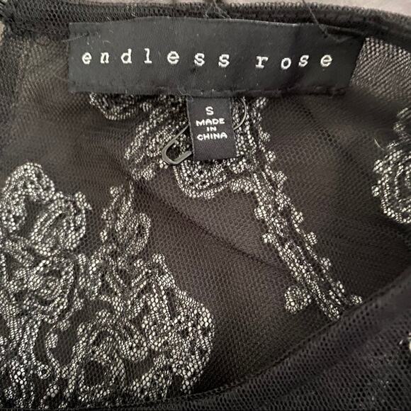 Endless Rose Sheer Beaded Short Sleeve Blouse - Picture 7 of 7